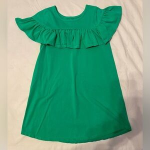 Mabel  + Honey Vibrant Green Ruffle Sleeve Girl’s Dress Size 10 LIKE NEW